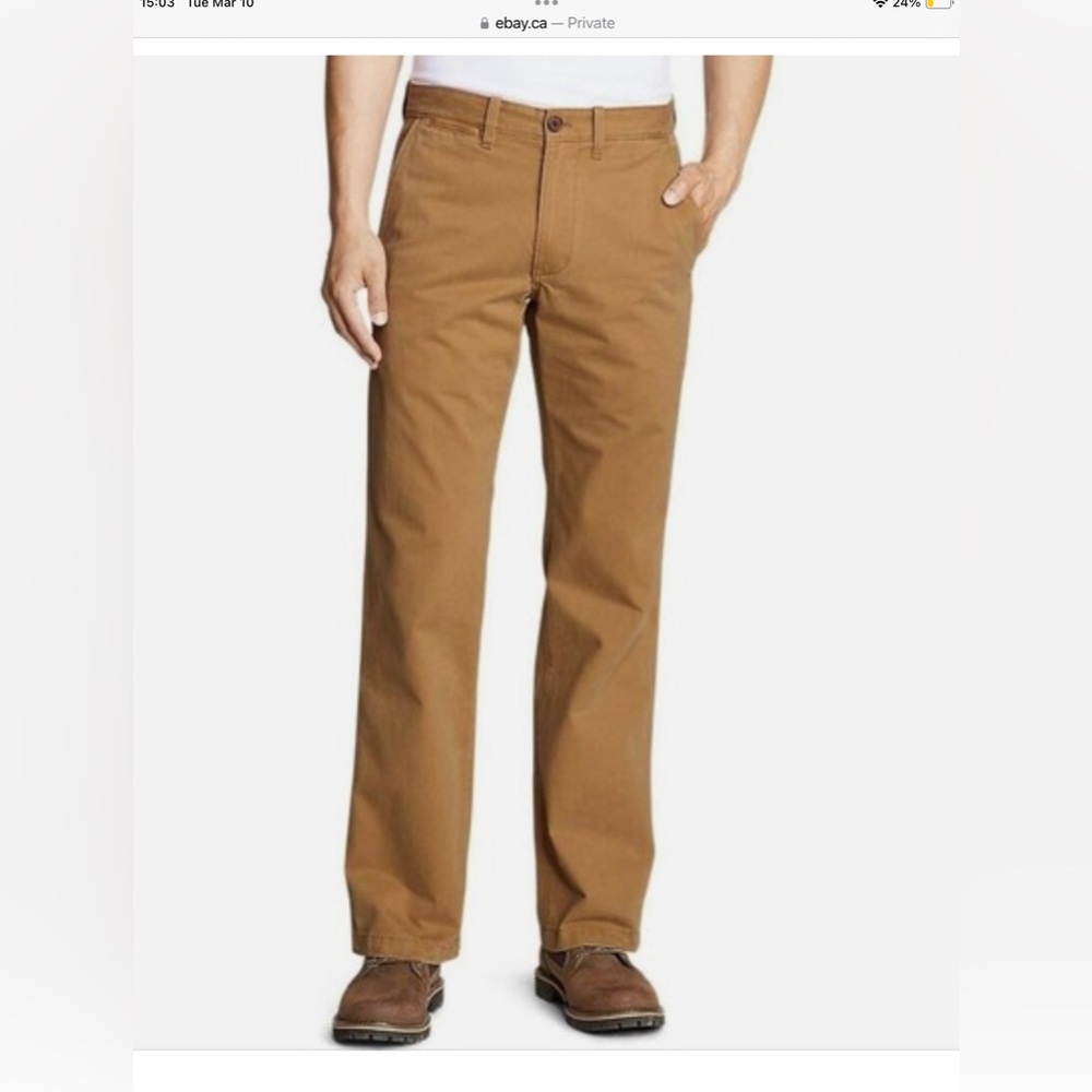 Eddie Bauer Legend Wash Classic Fit Mens Chino Khakis size 38, 34